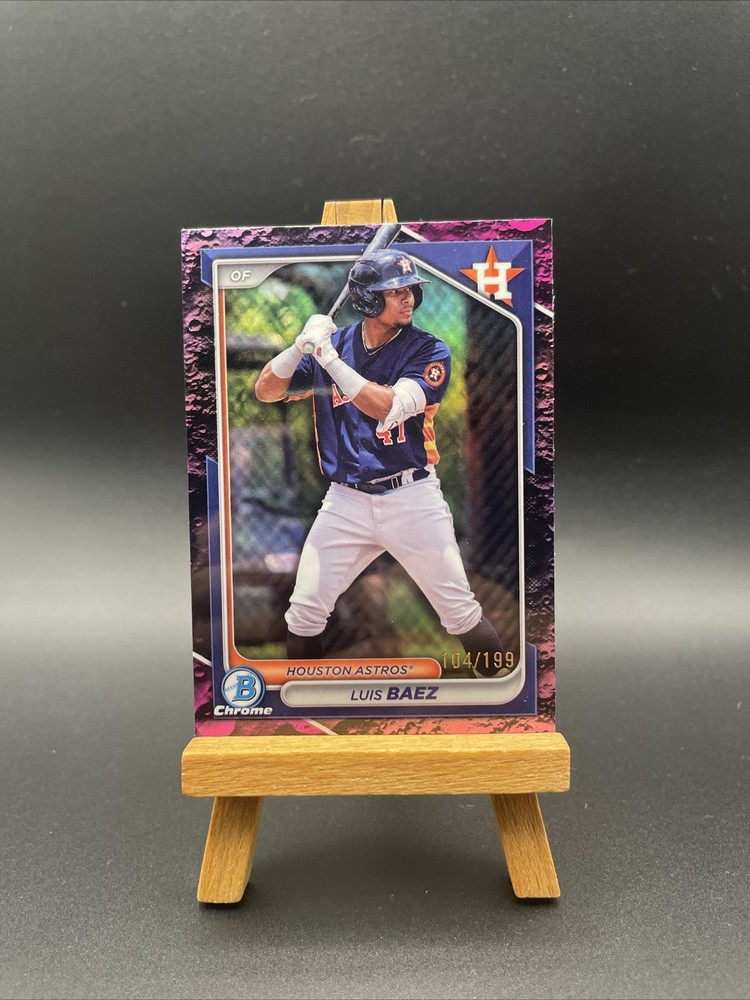 2024 Bowman Draft Chrome Prospects Luis Baez BDC-110 Lunar Fuschia /199