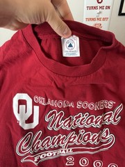 Oklahoma Sooners 2000 National Champions Throwback Shirt Retro XL
