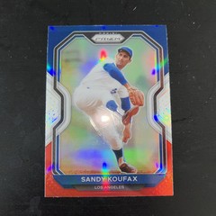 2021 Panini Prizm – Tier III #241 Sandy Koufax Red, White, And Blue Silver SP