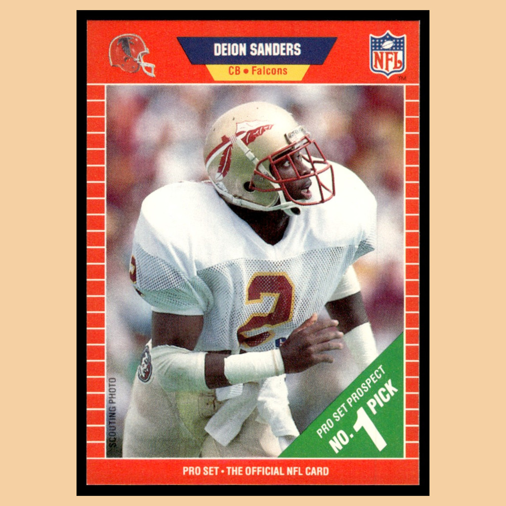 Deion Sanders Rookie #486 1989 Pro Set Atlanta Falcons Football Card NFL NM