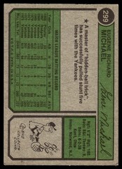 1974 Topps Gene Michael New York Yankees #299