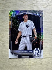 2025 Bowman Chrome – Prospects Cam Schlittler #BCP-166 Shimmer Refractor (RC)