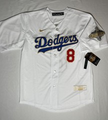 Los Angeles Dodgers Enrique &lsquo;Kike&rsquo; Hernandez #8 Woman&rsquo;s Gold Collection Jersey