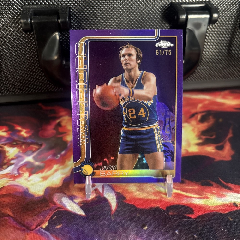 2025-26 Topps Chrome – Rick Barry #249 Purple Refractor /75