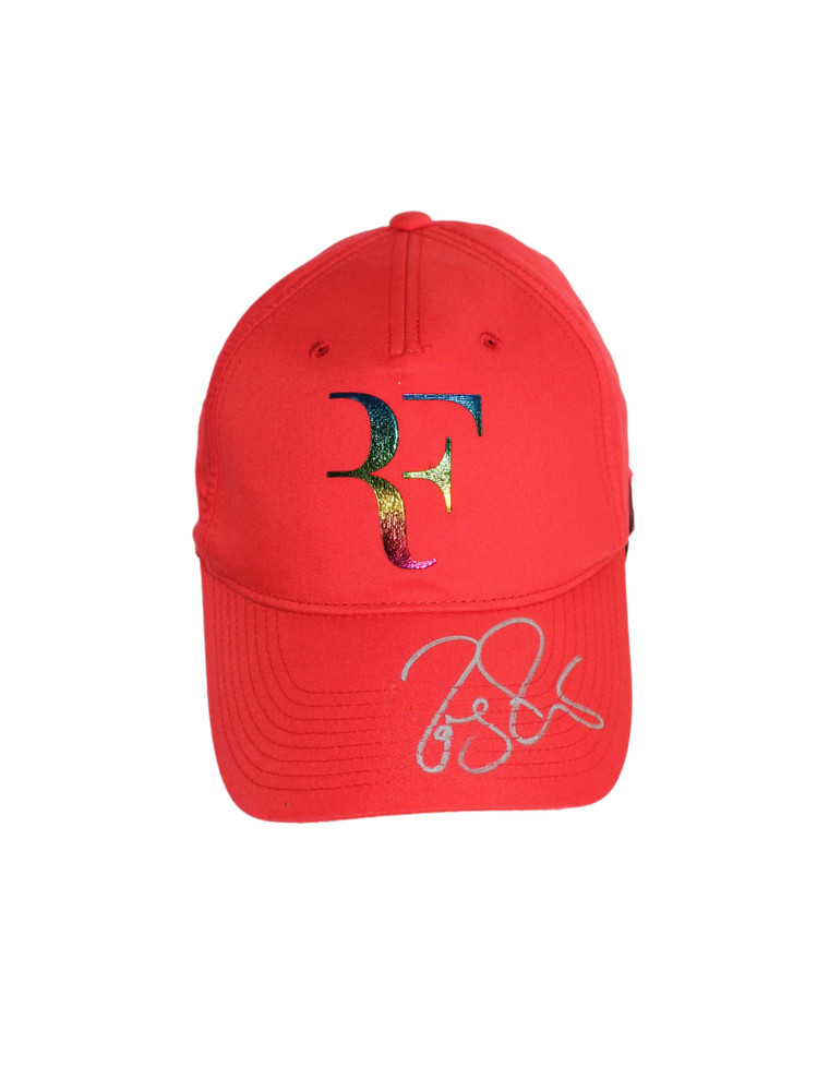ROGER FEDERER SIGNED AUTOGRAPH UNIQLO TENNIS HAT CAP – GRAND SLAM LEGEND PSA COA