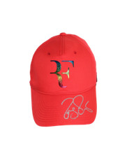 ROGER FEDERER SIGNED AUTOGRAPH UNIQLO TENNIS HAT CAP – GRAND SLAM LEGEND PSA COA