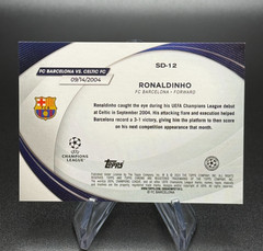 Ronaldinho 2023-24 Topps Chrome UEFA CC #SD12 Starball Debut Blue Refractor /150