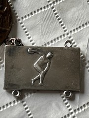 Vtg Track And Field Championships Playground Athletic League Pin Sterling Medal