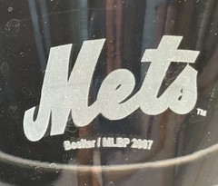 New York Mets 7 Inches Tall 4.5 Inches Wide Martini Glass Very Good Condition