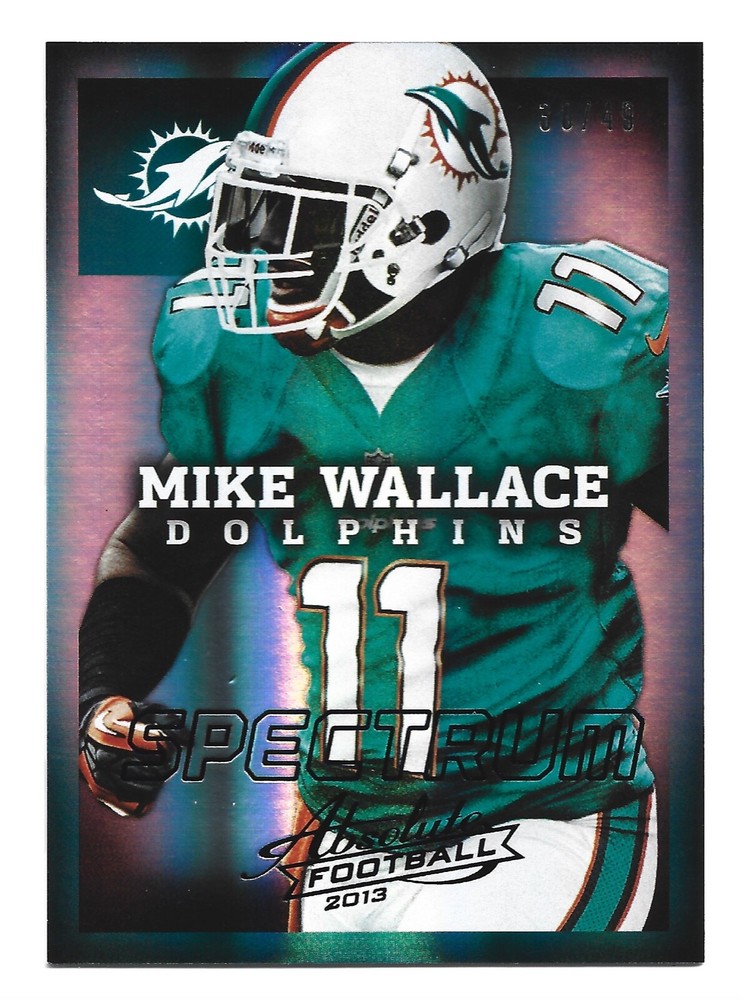 /49 Spectrum Black 2013 Panini Absolute #53 Mike Wallace Miami Dolphins Football
