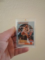 Mark Johnson basketball card with the Mendez brothers in the back ground