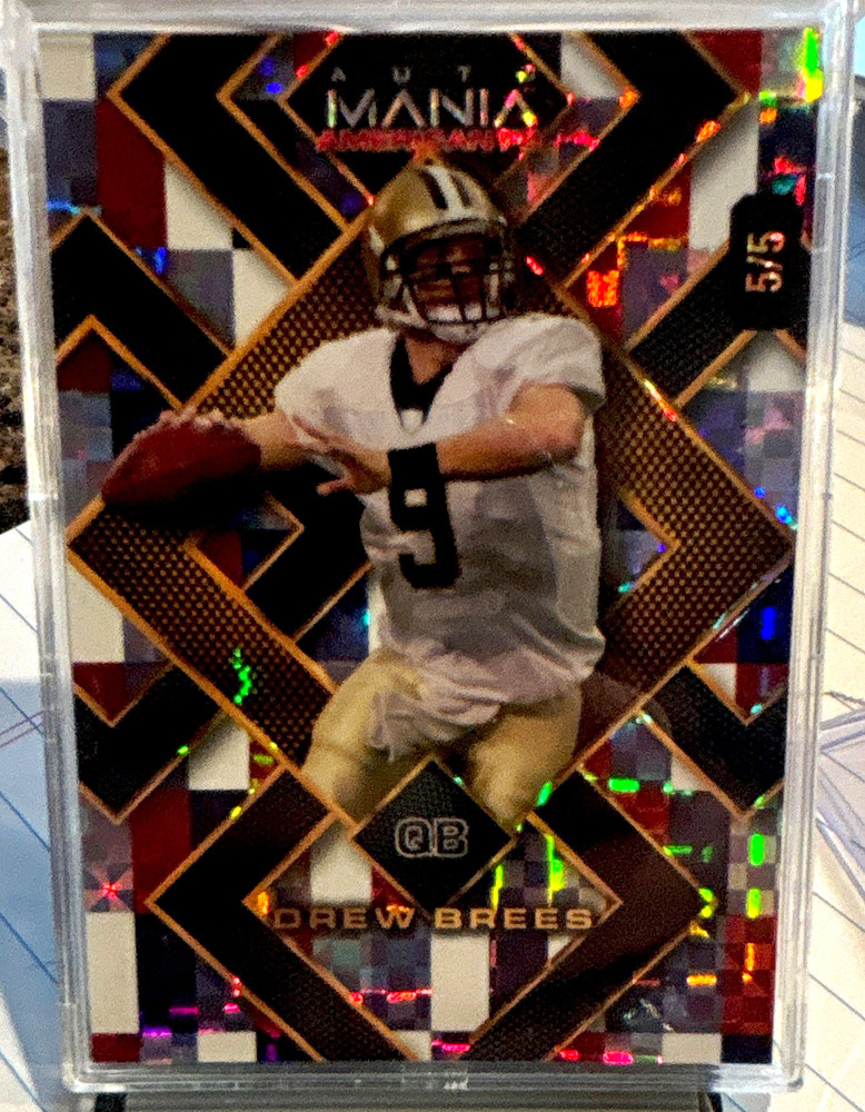 Wild Card 2024 Auto Mania Drew Brees Square American Flag #AMASQP-DB /5
