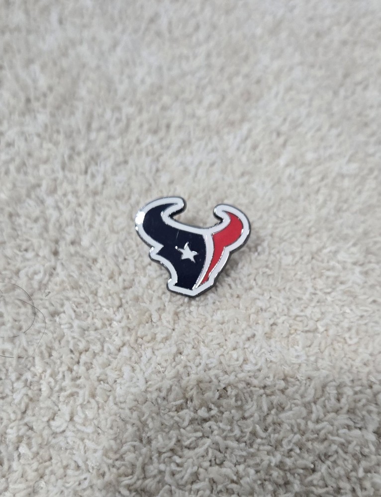 Houston Texans Bull Head Logo Enamel Pin Navy Red White Black NFL Football