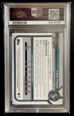 Cole Young 2022 Bowman Draft Chrome Purple Refractor /250 PSA 9 Rookie RC BDC112