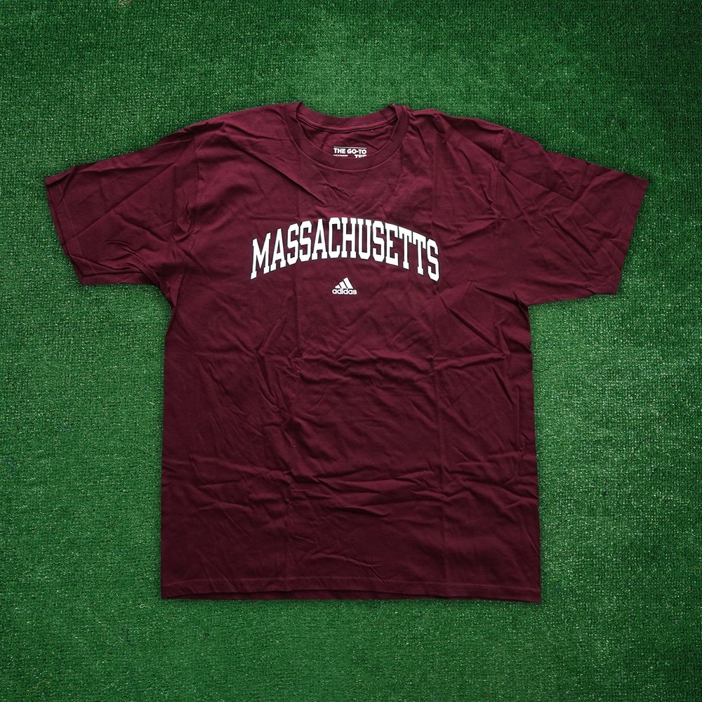 UMass Minutemen NCAA Adidas Men&rsquo;s Arch Logo Burgundy T-Shirt