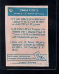 1977 Topps Cloth Stickers #16 Dan Ford EXMT+ X3098124