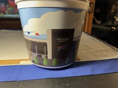 2025 Popcorn Bucket NFL Football Buffalo Bills Farewell Season 1973 to 2025 Logo