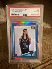 2025 Panini Donruss WNBA – Rated Rookie Kaitlyn Chen #90 Holo Valkyries RC PSA 8