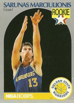1990-91 Hoops #115 Sarunas Marciulionis