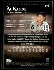 2019 Stadium Club #278 Al Kaline Detroit Tigers Baseball Card 0503E