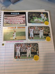 1973 Topps World Series Reds/As-(3) 1977 WS Reds/Yankees (1)+(1) Reds 1971 Team1