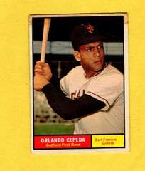 1961 Topps Orlando Cepeda #435 San Francisco Giants G/VG Tape on Front FREE SHIP