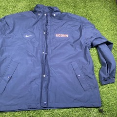 VTG Uconn Huskies Nike Jacket Mens XL Full Zip Blue Team Issued Windbreaker Coat