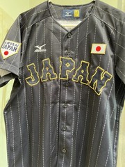NEW MIZUNO Japan WBC WORLD BASEBALL Classic Jersey Navy Blue/Grey #8 Kazuya XLge