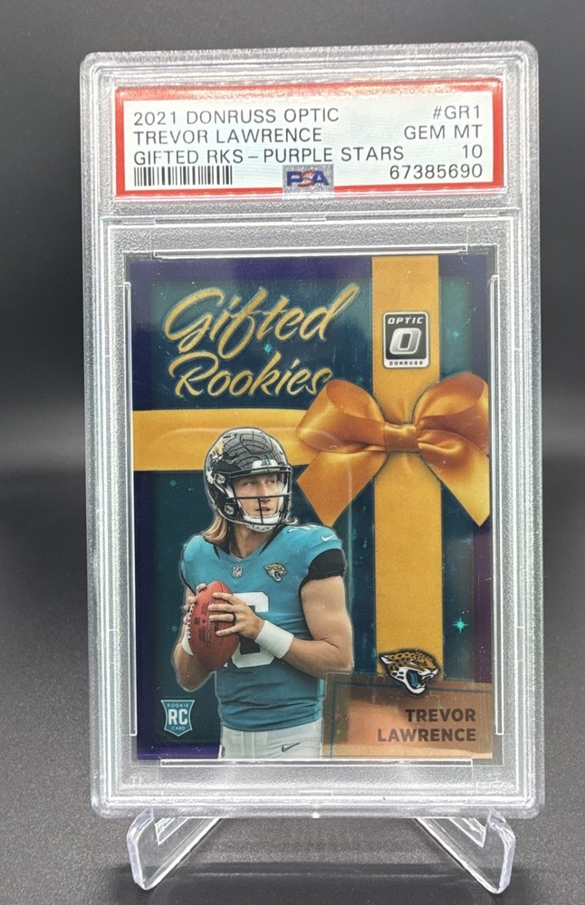 2021 Panini Donruss Optic – Gifted Rookies Trevor Lawrence /25 Purple PSA 10
