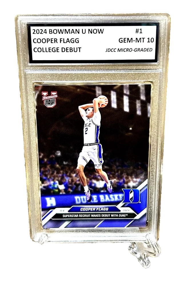 COOPER FLAGG RC 2024 Bowman University GRADED GEM-MT 10 College Rookie Debut #1