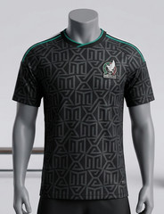 Mexico Soccer Jersey 2026 World Cup Green Black Adult Unisex Fan Apparel Shirt