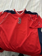 Boston Red Sox Jersey 2XLarge 2009 Short Sleeves Red with blue and white