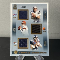 Drew Bledsoe/Tim Couch/Brian Griese 2002 Crown Royale /25 Triple Threads 3-Patch