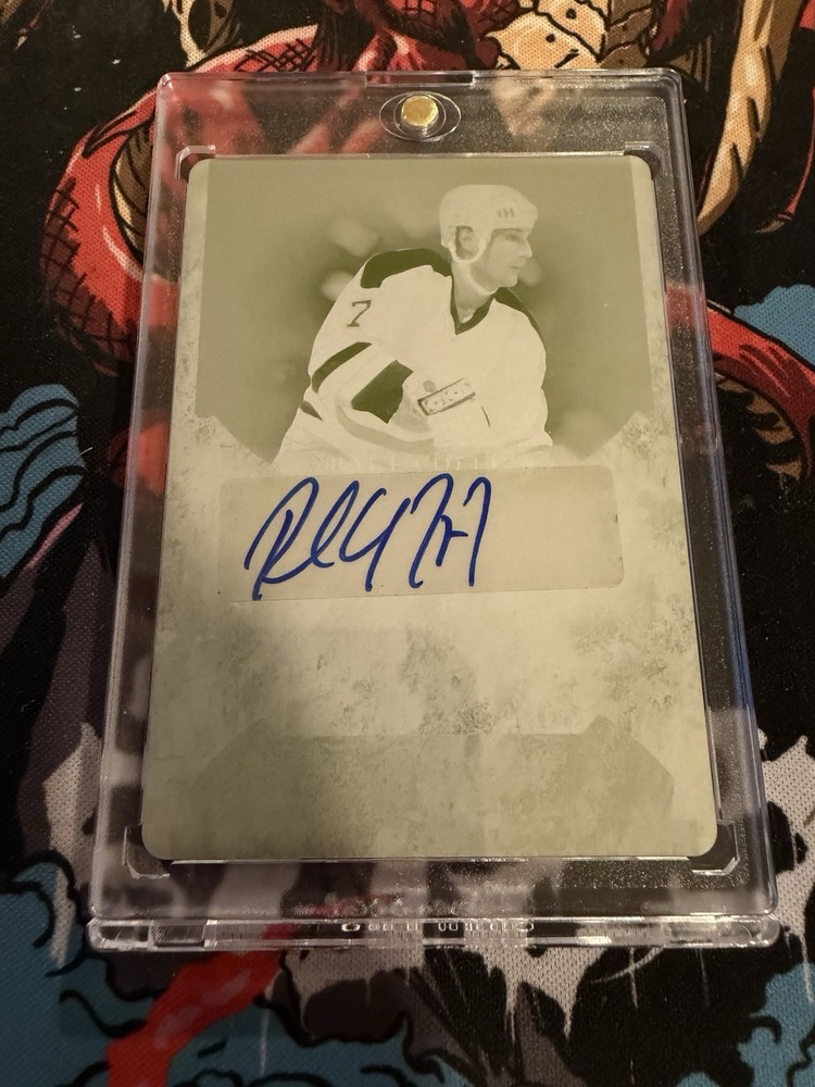 Leaf 2023 In The Game Used Hockey Paul Coffey Auto GUA-PC1 Oilers Printing Plate