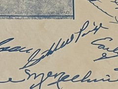 1949 Sportograph- Cleveland Indians- facs. auto sheet- vintage- Satchel Paige ++