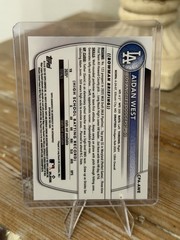 2025 BOWMAN DRAFT CHROME CPA-AWE AIDAN WEST RC SP AUTO ON CARD LA DODGERS