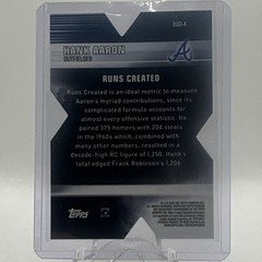 Topps 2020 Topps Chrome Decade of Dominance Hank Aaron Braves #DOD-4 Insert