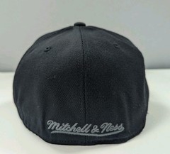 NYC Football Club Mitchell & Ness Fitted Cap Hat Furry Brim Black/Gray Sz 7 3/8