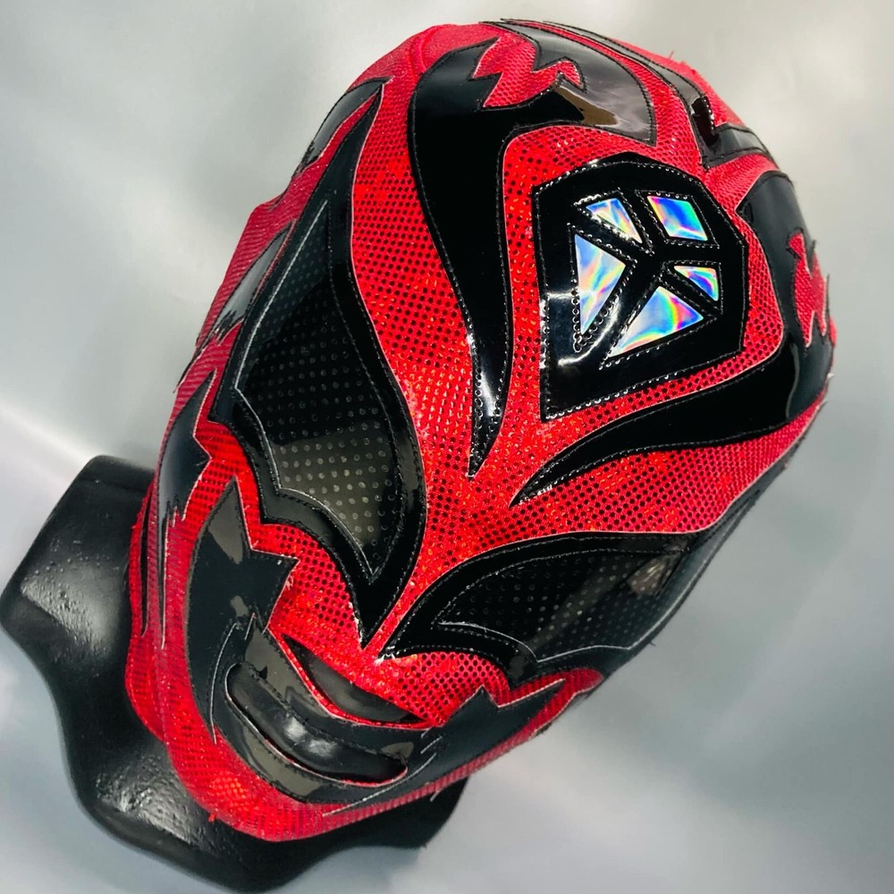 Sombra Semi Professional Wrestling Lucha Libre Mask Mascara Luchador Red & Black