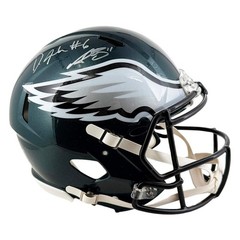 AJ Brown DeVonta Smith Signed Super Bowl LIX Philadelphia Eagles Authentic Speed
