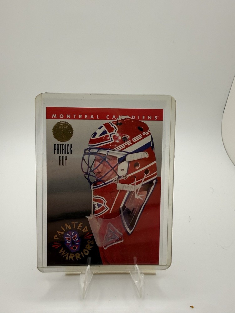 1993-94 Leaf Hockey Painted Warriors Insert Patrick Roy #4 Canadiens Free Ship