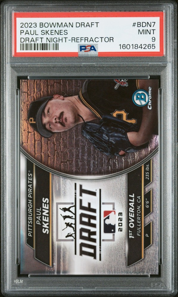 2023 Bowman Draft Bowman Draft Night #BDN7 Paul Skenes Refractor PSA 9 22/250