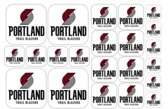 22 NBA Team Logo Stickers – Matte/Gloss Paper Options – 4 Different Sizes in One
