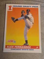 1991 Score 1st Round Pick Rookie Alex Fernandez Chicago Baseball #382