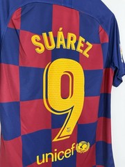 Barcelona Suarez #9 2019/20 Small Home Shirt Excellent Condition AJ5532-456