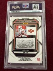Barry Sanders 2023 Prizm Draft Picks Gold Ice Prizm PSA 10 Gem Mt Lions