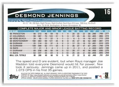 Desmond Jennings 2012 Topps Baseball #16a Tampa Bay Rays