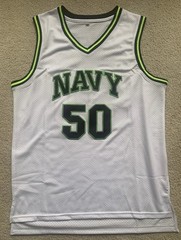 NWOT Navy Midshipmen David Robinson Basketball Jersey Small S #50
