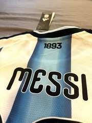 Authentic Argentina Home Messi #10 World Cup Final Match Print XL BNWT