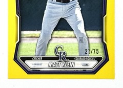 2026 Bowman Baseball Matt Klein #BP-146 1st Prospects Yellow Border /75 SSP